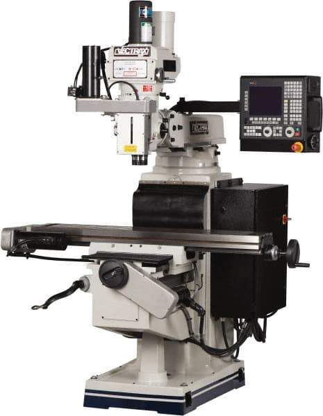 Vectrax - 54" Long x 10" Wide, 3 Phase Fagor 3 Axis 8055i CNC Milling Machine - Variable Speed Pulley Control, NT40 Taper, 5 hp - Eagle Tool & Supply