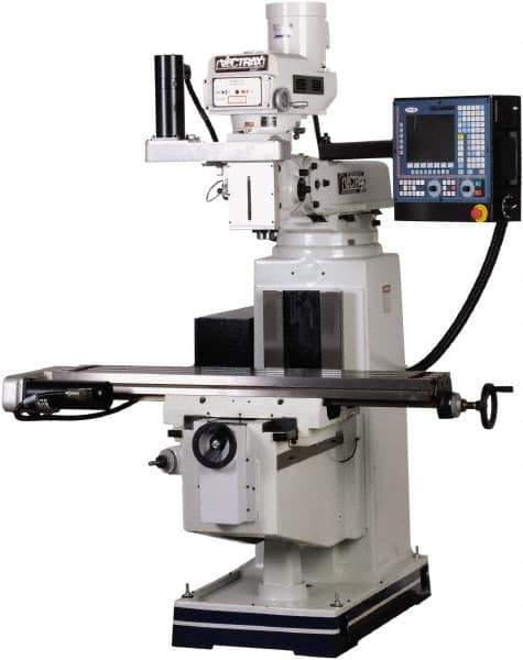 Vectrax - 49" Long x 9" Wide, 3 Phase Fagor 3 Axis 8055i CNC Milling Machine - Variable Speed Pulley Control, R8 Taper, 3 hp - Eagle Tool & Supply