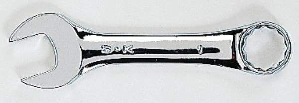 SK - 5/8" 12 Point Offset Combination Wrench - 15° Offset Angle, 4-7/8" OAL, Steel, Chrome Finish - Eagle Tool & Supply