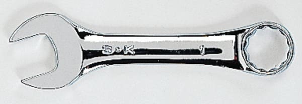 Combination Wrench: 6-3/4'' OAL, Steel, Chrome-Plated