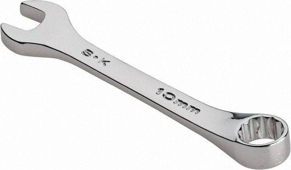 SK - 10mm 12 Point Offset Combination Wrench - 15° Offset Angle, 3-3/4" OAL, Steel, Chrome Finish - Eagle Tool & Supply