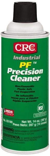 CRC - 14 Ounce Aerosol Contact Cleaner - 20,500 Volt Dielectric Strength, Nonflammable, Food Grade, Plastic Safe - Eagle Tool & Supply