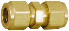 Parker - 1/8" OD, Brass Union - 3,600 Max Working psi, 7/16" Hex, Comp x Comp Ends - Eagle Tool & Supply