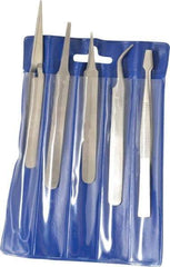 Value Collection - Stainless Steel Tweezer Set - 5 Piece - Eagle Tool & Supply