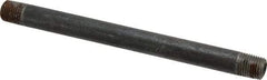 Value Collection - Schedule 80, 1/4" Diam x 6-1/2" Long Black Pipe Nipple - Threaded - Eagle Tool & Supply