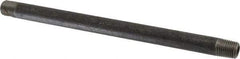 Value Collection - Schedule 80, 1/4" Diam x 8" Long Black Pipe Nipple - Threaded - Eagle Tool & Supply