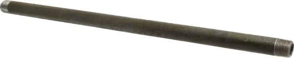 Made in USA - Schedule 80, 1/2" Diam x 18" Long Black Pipe Nipple - Threaded - Eagle Tool & Supply