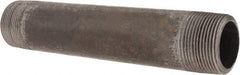 Made in USA - Schedule 80, 1-1/4" Diam x 8" Long Black Pipe Nipple - Threaded - Eagle Tool & Supply