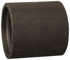 Made in USA - Size 1/2", Class 300, Steel Black Pipe Coupling - 300 psi, Threaded End Connection - Eagle Tool & Supply