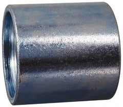 Made in USA - Class 150, 2-1/2" Galvanized Pipe Coupling - Threaded, Malleable Iron - Eagle Tool & Supply