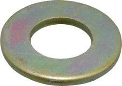 Made in USA - 5/16" Screw, Grade 8 Alloy Steel SAE Flat Washer - 11/32" ID x 11/16" OD, 0.072" Thick, Zinc Yellow Dichromate Finish - Eagle Tool & Supply