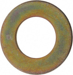 Made in USA - 1-3/8" Screw, Grade 8 Alloy Steel SAE Flat Washer - 1-7/16" ID x 2-3/4" OD, 0.213" Thick, Zinc Yellow Dichromate Finish - Eagle Tool & Supply