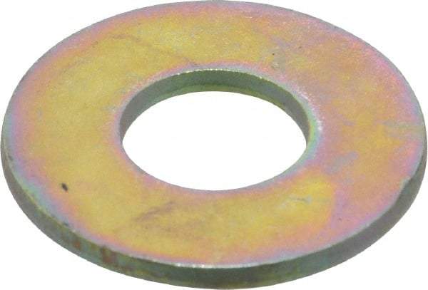 Made in USA - 9/16" Screw, Grade 8 Alloy Steel USS Flat Washer - 0.62" ID x 1.499" OD, 0.132" Thick, Zinc Yellow Dichromate Finish - Eagle Tool & Supply