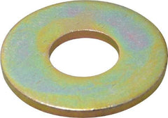Made in USA - 5/8" Screw, Grade 8 Alloy Steel USS Flat Washer - 0.681" ID x 1.78" OD, 0.16" Thick, Zinc Yellow Dichromate Finish - Eagle Tool & Supply