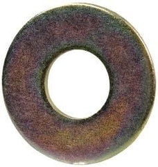 Made in USA - 7/8" Screw, Grade 8 Alloy Steel USS Flat Washer - 0.937" ID x 2-1/4" OD, 0.192" Thick, Zinc Yellow Dichromate Finish - Eagle Tool & Supply