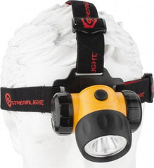 Streamlight - White LED Bulb, 120 Lumens, Hands-free Flashlight - Black, Yellow Body, 3 AA Alkaline Batteries Included - Eagle Tool & Supply