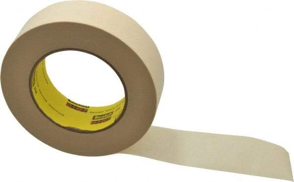 3M - 1-1/2" Wide x 60 Yd Long Tan Paper Masking Tape - Series 234, 5.9 mil Thick, 27 In/Lb Tensile Strength - Eagle Tool & Supply