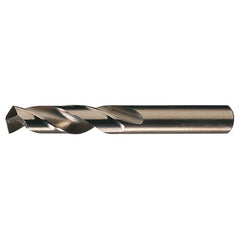 5.30mm RHS / RHC HSS-CO 8% (M42) 135 Degree Split Point Cobalt Heavy Duty Screw Machine Drill - Straw / Gold Oxide - Exact Industrial Supply
