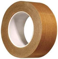 3M - 36 Yd Long x 12" Wide, Series 5453, Brown Silicone Glass Cloth/PTFE Tape - 8.2 mil Thick, 175 Lb/In Tensile Strength - Eagle Tool & Supply