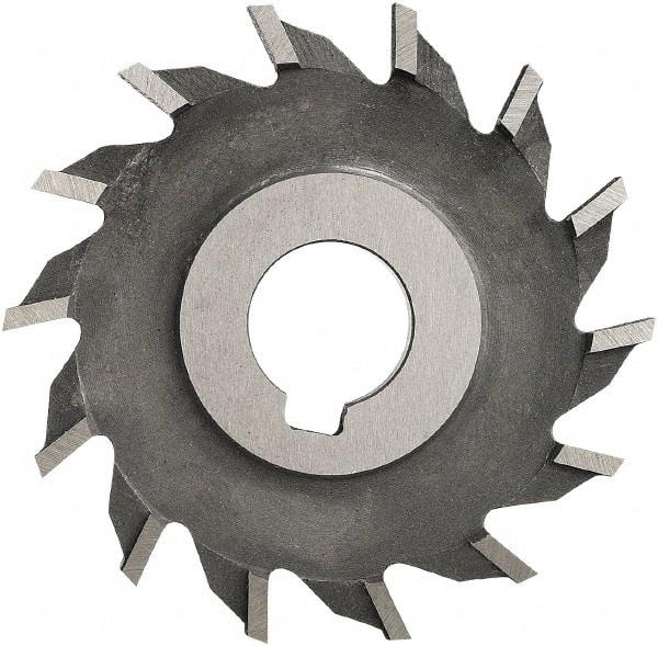 Made in USA - 6" Diam x 3/8" Width of Cut, 28 Teeth, High Speed Steel Side Milling Cutter - Straight Teeth, Uncoated - Eagle Tool & Supply