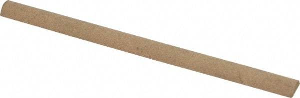 Norton - 4" Long x 1/4" Diam Aluminum Oxide Sharpening Stone - Half Round, Medium Grade - Eagle Tool & Supply