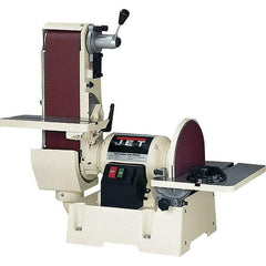 Jet - 48 Inch Long x 6 Inch Wide Belt, 12 Inch Diameter, Horizontal and Vertical Combination Sanding Machine - 2,500 Ft./min Belt Speed, 1-1/2 HP, Single Phase - Eagle Tool & Supply