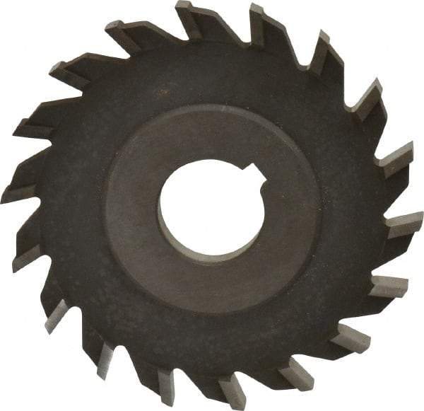 Value Collection - 16 Teeth, 4" Diam x 5/16" Width of Cut, High Speed Steel Side Milling Cutter - Straight Teeth, Uncoated - Eagle Tool & Supply