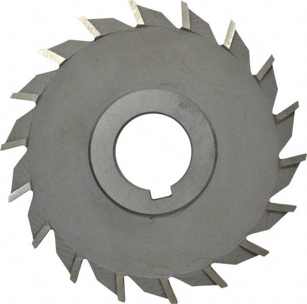 Value Collection - 16 Teeth, 4" Diam x 11/32" Width of Cut, High Speed Steel Side Milling Cutter - Straight Teeth, Uncoated - Eagle Tool & Supply