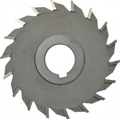 Value Collection - 16 Teeth, 4" Diam x 11/32" Width of Cut, High Speed Steel Side Milling Cutter - Straight Teeth, Uncoated - Eagle Tool & Supply