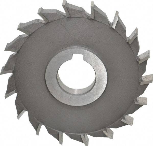 Value Collection - 16 Teeth, 4" Diam x 7/16" Width of Cut, High Speed Steel Side Milling Cutter - Straight Teeth, Uncoated - Eagle Tool & Supply