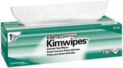 Kimtech - Dry Clean Room/Lab/Critical Task Wipes - Pop-Up, 11-3/4" x 11-3/4" Sheet Size, White - Eagle Tool & Supply