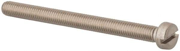 Value Collection - M5x0.80 Metric Coarse, 60mm Length Under Head Slotted Drive Machine Screw - Fillister Head, Grade 316 & A4 Stainless Steel, Uncoated, Without Washer - Eagle Tool & Supply