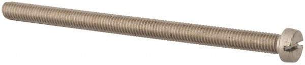 Value Collection - M5x0.80 Metric Coarse, 80mm Length Under Head Slotted Drive Machine Screw - Fillister Head, Grade 316 & A4 Stainless Steel, Uncoated, Without Washer - Eagle Tool & Supply