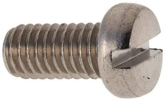 Value Collection - M6x1.00 Metric Coarse, 12mm Length Under Head Slotted Drive Machine Screw - Fillister Head, Grade 316 & A4 Stainless Steel, Uncoated, Without Washer - Eagle Tool & Supply