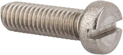 Value Collection - M6x1.00 Metric Coarse, 20mm Length Under Head Slotted Drive Machine Screw - Fillister Head, Grade 316 & A4 Stainless Steel, Uncoated, Without Washer - Eagle Tool & Supply