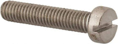 Value Collection - M6x1.00 Metric Coarse, 30mm Length Under Head Slotted Drive Machine Screw - Fillister Head, Grade 316 & A4 Stainless Steel, Uncoated, Without Washer - Eagle Tool & Supply