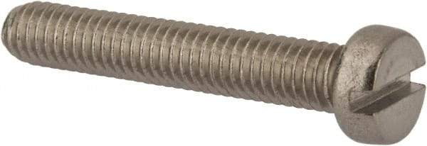 Value Collection - M6x1.00 Metric Coarse, 35mm Length Under Head Slotted Drive Machine Screw - Fillister Head, Grade 316 & A4 Stainless Steel, Uncoated, Without Washer - Eagle Tool & Supply