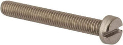 Value Collection - M6x1.00 Metric Coarse, 45mm Length Under Head Slotted Drive Machine Screw - Fillister Head, Grade 316 & A4 Stainless Steel, Uncoated, Without Washer - Eagle Tool & Supply