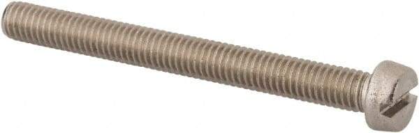 Value Collection - M6x1.00 Metric Coarse, 60mm Length Under Head Slotted Drive Machine Screw - Fillister Head, Grade 316 & A4 Stainless Steel, Uncoated, Without Washer - Eagle Tool & Supply