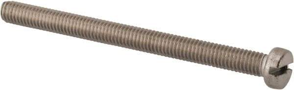 Value Collection - M6x1.00 Metric Coarse, 75mm Length Under Head Slotted Drive Machine Screw - Fillister Head, Grade 316 & A4 Stainless Steel, Uncoated, Without Washer - Eagle Tool & Supply