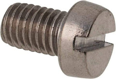 Value Collection - M8x1.25 Metric Coarse, 12mm Length Under Head Slotted Drive Machine Screw - Fillister Head, Grade 316 & A4 Stainless Steel, Uncoated, Without Washer - Eagle Tool & Supply