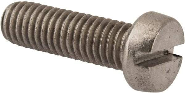 Value Collection - M8x1.25 Metric Coarse, 25mm Length Under Head Slotted Drive Machine Screw - Fillister Head, Grade 316 & A4 Stainless Steel, Uncoated, Without Washer - Eagle Tool & Supply
