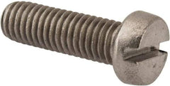 Value Collection - M8x1.25 Metric Coarse, 25mm Length Under Head Slotted Drive Machine Screw - Fillister Head, Grade 316 & A4 Stainless Steel, Uncoated, Without Washer - Eagle Tool & Supply