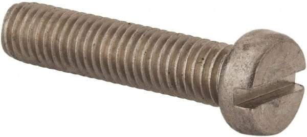 Value Collection - M8x1.25 Metric Coarse, 35mm Length Under Head Slotted Drive Machine Screw - Fillister Head, Grade 316 & A4 Stainless Steel, Uncoated, Without Washer - Eagle Tool & Supply
