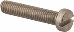 Value Collection - M8x1.25 Metric Coarse, 40mm Length Under Head Slotted Drive Machine Screw - Fillister Head, Grade 316 & A4 Stainless Steel, Uncoated, Without Washer - Eagle Tool & Supply