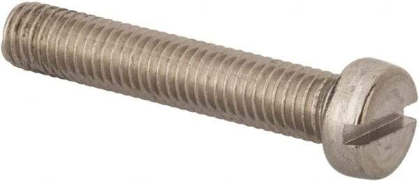 Value Collection - M8x1.25 Metric Coarse, 45mm Length Under Head Slotted Drive Machine Screw - Fillister Head, Grade 316 & A4 Stainless Steel, Uncoated, Without Washer - Eagle Tool & Supply