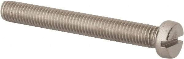 Value Collection - M8x1.25 Metric Coarse, 65mm Length Under Head Slotted Drive Machine Screw - Fillister Head, Grade 316 & A4 Stainless Steel, Uncoated, Without Washer - Eagle Tool & Supply