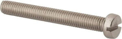 Value Collection - M8x1.25 Metric Coarse, 65mm Length Under Head Slotted Drive Machine Screw - Fillister Head, Grade 316 & A4 Stainless Steel, Uncoated, Without Washer - Eagle Tool & Supply