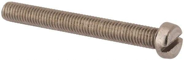 Value Collection - M8x1.25 Metric Coarse, 70mm Length Under Head Slotted Drive Machine Screw - Fillister Head, Grade 316 & A4 Stainless Steel, Uncoated, Without Washer - Eagle Tool & Supply
