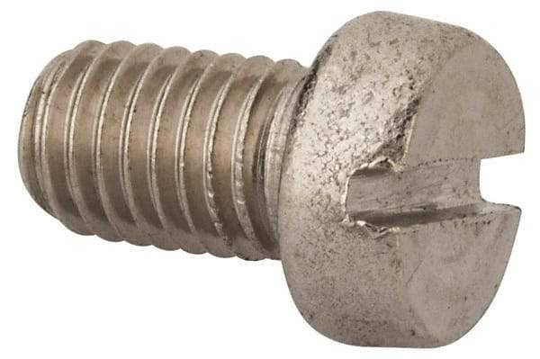Value Collection - M10x1.50 Metric Coarse, 16mm Length Under Head Slotted Drive Machine Screw - Fillister Head, Grade 316 & A4 Stainless Steel, Uncoated, Without Washer - Eagle Tool & Supply